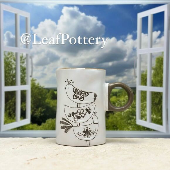 Little Birdie Buddies White/Brown Ceramic 18oz Mug with Handle - Picture 8 of 8